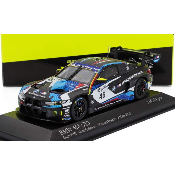 MINICHAMPS BMW 4-SERIES M4 GT3 TEAM WRT N 46 WINNER GT3 CLASS RACE 2 ROAD TO LE MANS 2023 - VALENTINO ROSSI - JEROME POLICAND - 