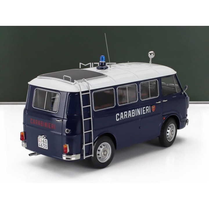MITICA DIECAST ALFA ROMEO F-12 MINIBUS 1-SERIES CARABINIERI - POLICE - 1969 - BLUE WHITE 1/18