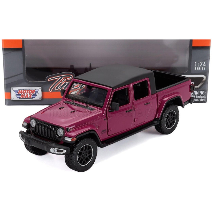 MOTOR MAX JEEP GLADIATOR OVERLAND PICK-UP SOFT-TOP 2021 - DARK FUCSIA 1/27