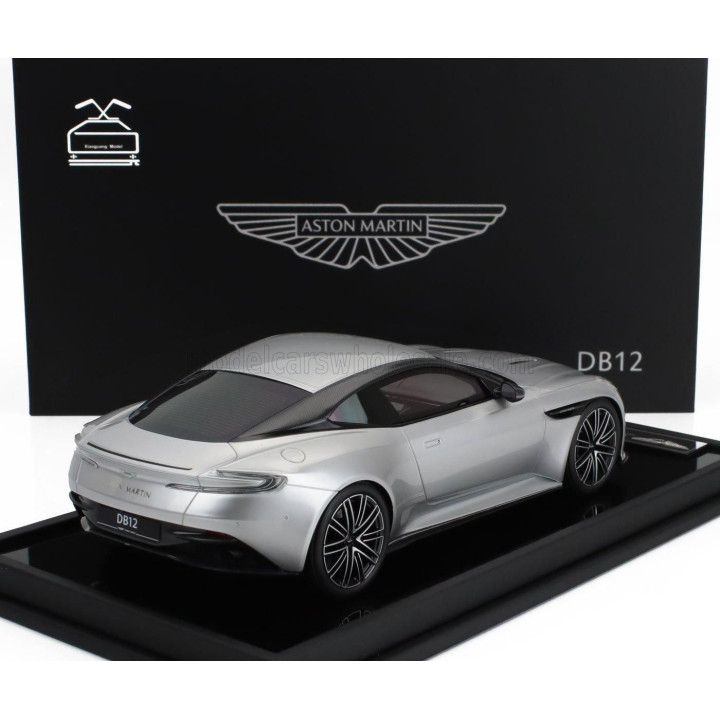 MOTORHELIX ASTON MARTIN DB12 4.0L V8 COUPE 2023 - LIGHTNING SILVER 1/18
