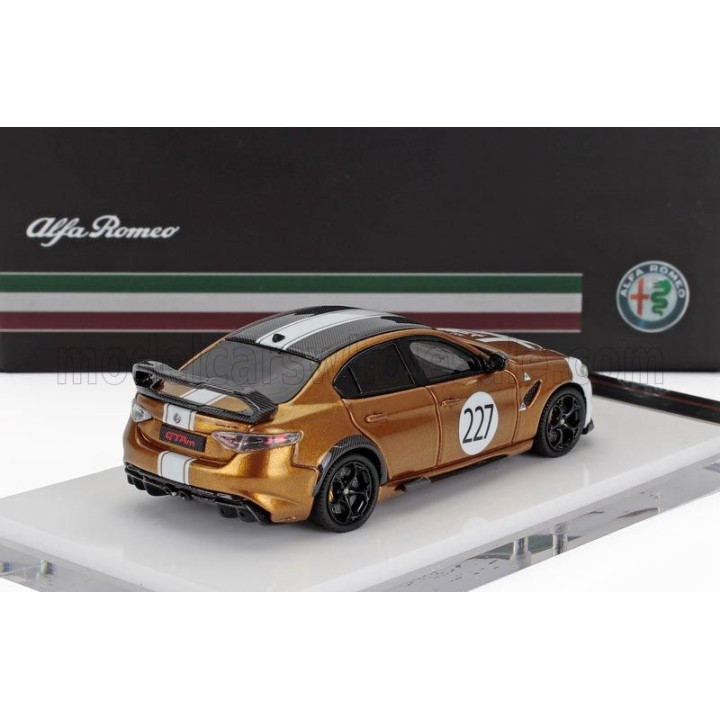 MOTORHELIX ALFA ROMEO GIULIA GTAm N 227 RACING 2021 - GOLD WHITE 1/64