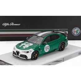 MOTORHELIX ALFA ROMEO GIULIA GTAm N 99 RACING 2021 - GREEN WHITE 1/64