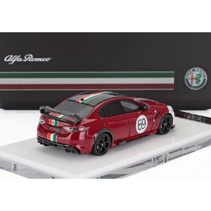 MOTORHELIX ALFA ROMEO GIULIA GTAm N 69 RACING 2021 - RED WHITE 1/64