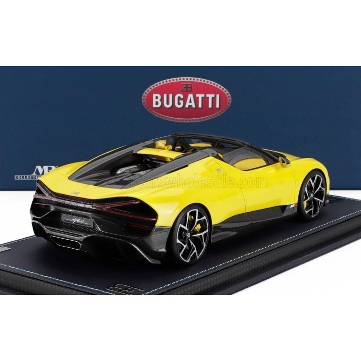 MR MODELS BUGATTI MISTRAL W16 2023 - CON VETRINA - WITH SHOWCASE - YELLOW 1/18