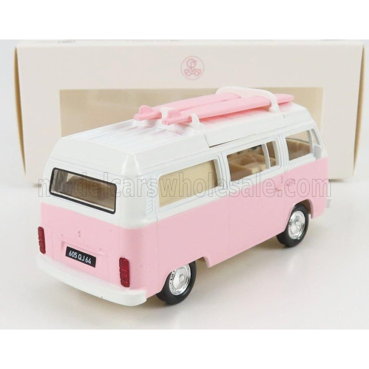 NOREV PORSCHE T2b CAMPER VAN 1962 - PINK WHITE 1/43