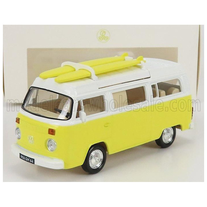 NOREV PORSCHE T2b CAMPER VAN 1962 - YELLOW WHITE 1/43