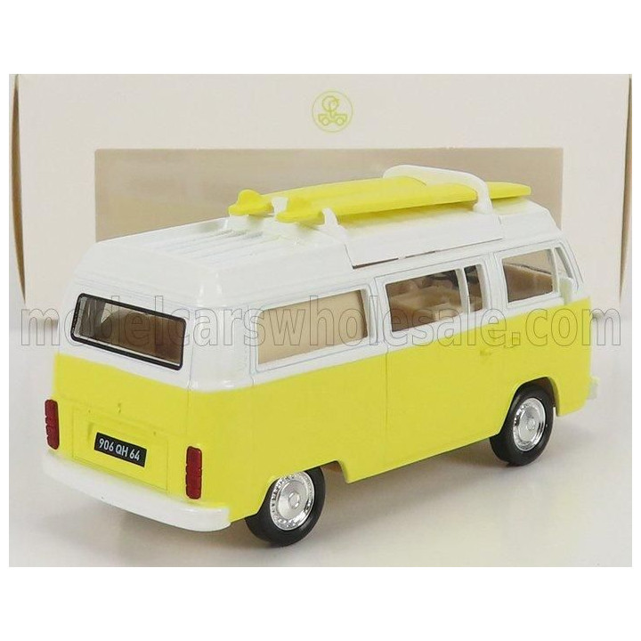 NOREV PORSCHE T2b CAMPER VAN 1962 - YELLOW WHITE 1/43