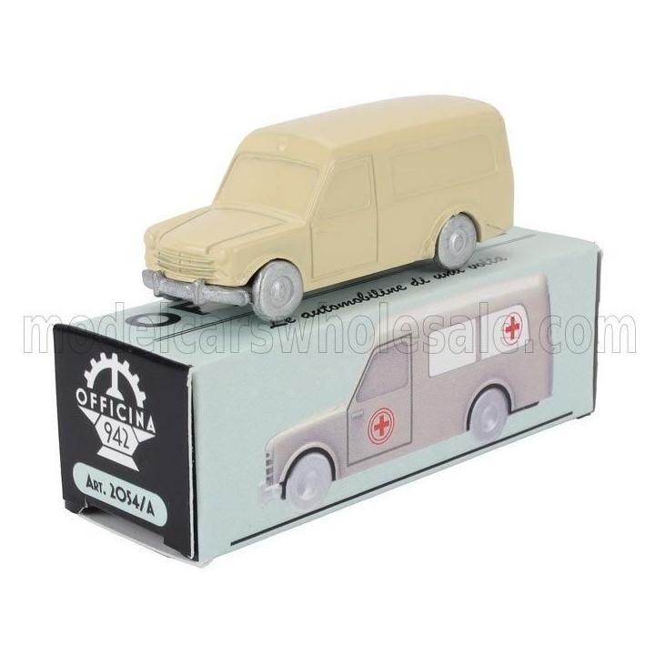 OFFICINA 942 FIAT 1100 GARAVINI AMBULANZA - AMBULANCE 1954 - BEIGE 1/76