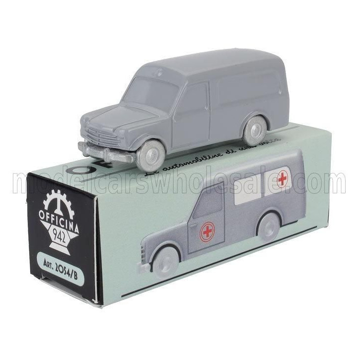 OFFICINA 942 FIAT 1100 GARAVINI AMBULANZA - AMBULANCE 1954 - GREY 1/76