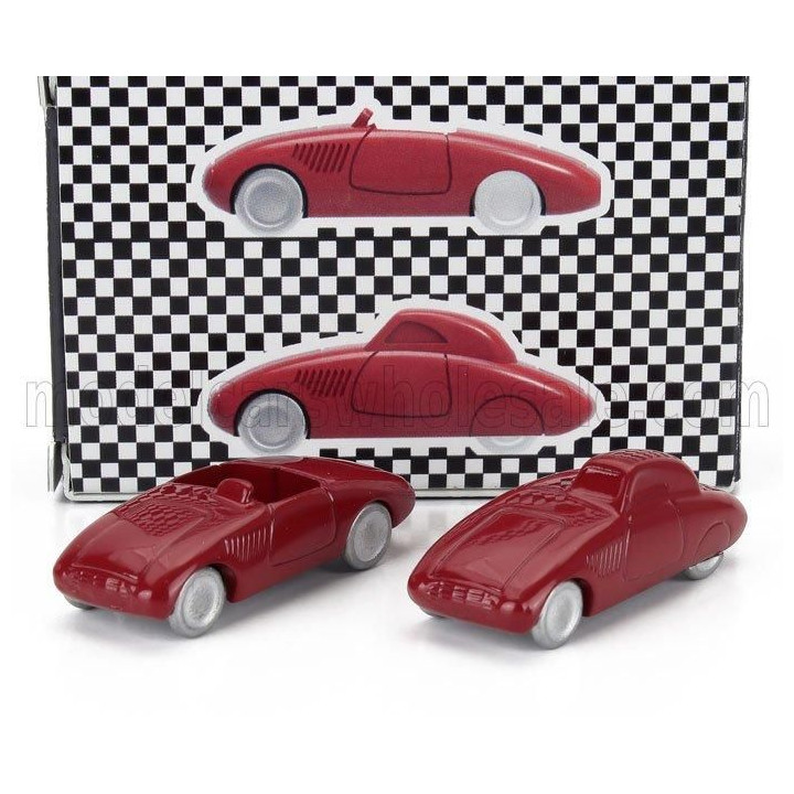 OFFICINA 942 FIAT SET 2X STANGUELLINI 750 BARCHETTA MILLE MIGLIA + BERLINETTA TOBRUK-TRIPOLI 1938-39 - RED 1/76