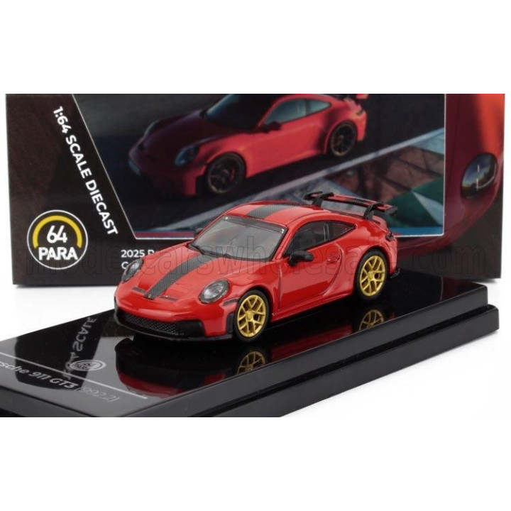 PARAGON MODELS PORSCHE 911 992-2 GT3 COUPE LHD 2024 - GUARDS RED 1/64