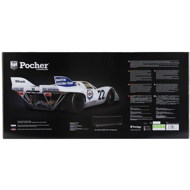 POCHER PORSCHE 917K 4.9L TEAM MARTINI RACING N 22 WINNER 24h LE MANS 1971 HELMUT MARKO - GIJS VAN LENNEP - WHITE BLUE 1/8