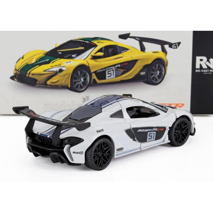 RE EL TOYS McLAREN P1 N 51 RACING 2013 - WHITE BLUE 1/43