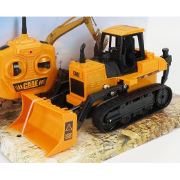 RE EL TOYS CASE-IH TITAN RUSPA CINGOLATA TRACTOR 2013 - YELLOW BLACK 1/24
