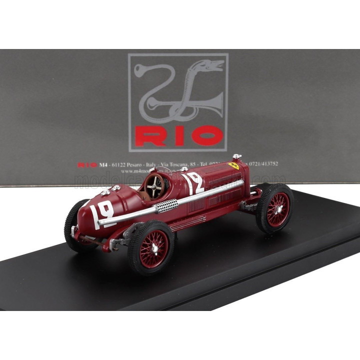 RIO MODELS ALFA ROMEO F1  P3 N 12 MONTLHERY FRANCE GP 1934 LOUIS CHIRON - RED 1/43