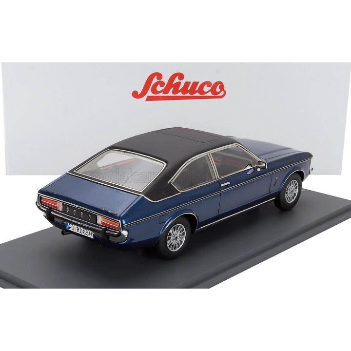 SCHUCO FORD ENGLAND GRANADA COUPE 1972 - BLUE BLACK 1/18
