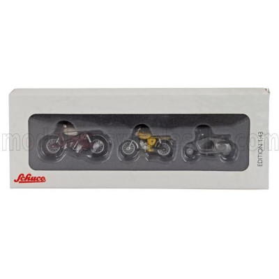 SCHUCO PIAGGIO SET 3X SIMSON S52 - KREIDLER FLORETT SUPER 1964 - PIAGGIO VESPA GS - VARIOUS 1/43