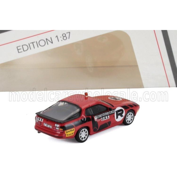SCHUCO PORSCHE 924 COUPE ONS-STRECKENSICHERUNG 1984 - RED 1/87