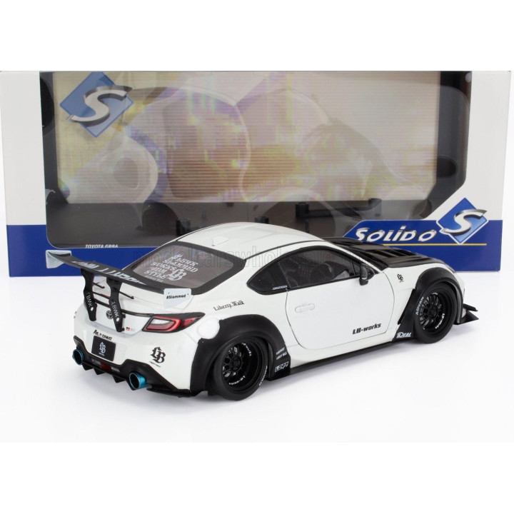 SOLIDO TOYOTA GR86 LBWK BODY KIT COUPE 2024 - WHITE PEARL BLACK 1/18