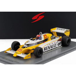 SPARK MODEL RENAULT F1 RS11 N 15 WINNER FRANCE GP 1979 J.P.JABOUILLE - CON VETRINA - WITH SHOWCASE - SPECIAL BOX - YELLOW WHITE 