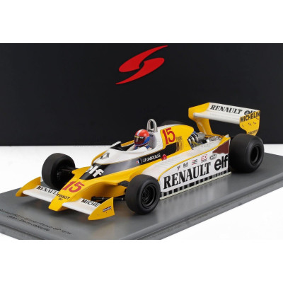 SPARK MODEL RENAULT F1 RS11 N 15 WINNER FRANCE GP 1979 J.P.JABOUILLE - CON VETRINA - WITH SHOWCASE - SPECIAL BOX - YELLOW WHITE 