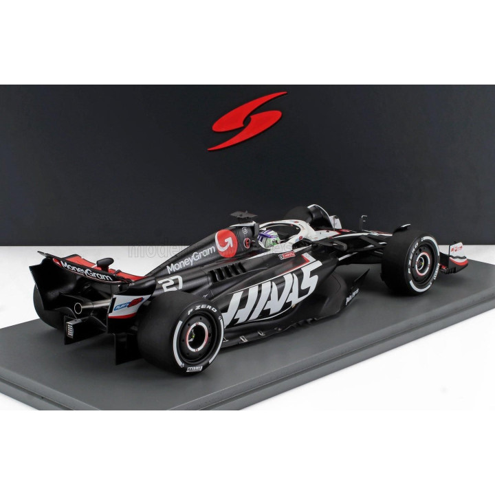 SPARK MODEL HAAS F1  FW24 TEAM MONEYGRAM HAAS N 27 SEASON 2024 NICO HULKENBERG - BLACK WHITE 1/18