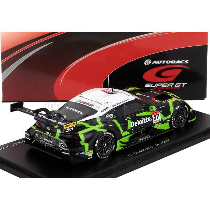SPARK MODEL TOYOTA SUPRA GR TEAM TGR DELOITTE TOM'S N 37 GT500 CLASS SUPER GT 2025 UKYO SASAHARA - GIUL-IANO ALESI - GREEN BLACK