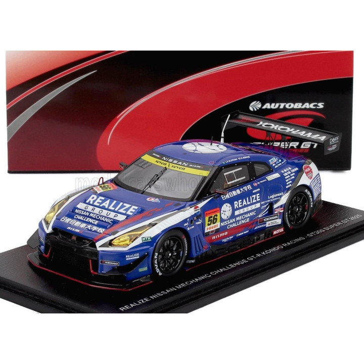 SPARK MODEL NISSAN GT-R NISMO GT3 TEAM KONDO RACING N 56 GT300 CLASS SUPER GT 2025 JOAO PAULO DE OLIVEIRA - KOHEI HIRATE - BLUE 