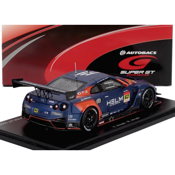 SPARK MODEL NISSAN GT-R NISMO GT3 TEAM HELM MOTORSPORTS N 62 GT300 CLASS SUPER GT 2025 YUYA HIRAKI - REIJI HIRAKI - MATT BLUE OR