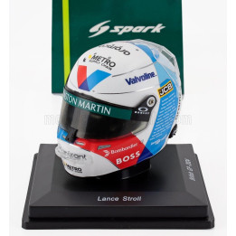 SPARK MODEL BELL HELMET CASCO HELMET F1 LANCE STROLL TEAM ARAMCO COGNIZANT ASTON MARTIN N 18 BRITISH GP 2024 - WHITE RED BLUE 1/