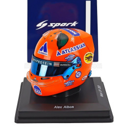 SPARK MODEL BELL HELMET CASCO HELMET F1 ALEX ALBON TEAM ATLASSIAN WILLIAMS RACING N 23 MIAMI GP 2025 - ORANGE 1/5