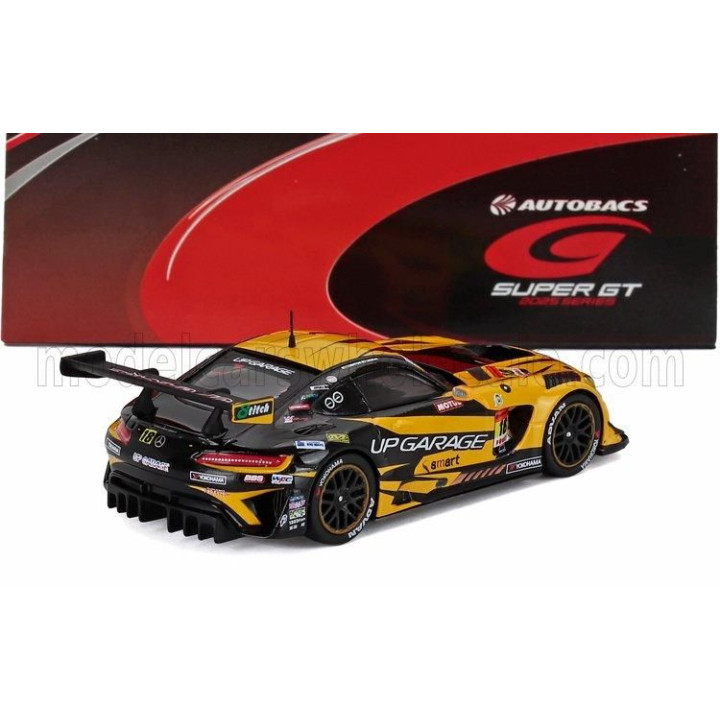 SPARK MODEL MERCEDES BENZ AMG GT3 EVO TEAM UPGARAGE N 18 GT300 CLASS SUPER GT 2025 TAKASHI KOBAYASHI - YUTO NOMURA - YELLOW BLAC