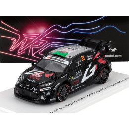 SPARK MODEL TOYOTA YARIS GR RALLY1 TEAM GAZOO RACING WRT N 33 2nd RALLY MONTECARLO 2025 ELFYN EVANS - SCOTT MARTIN - BLACK 1/43