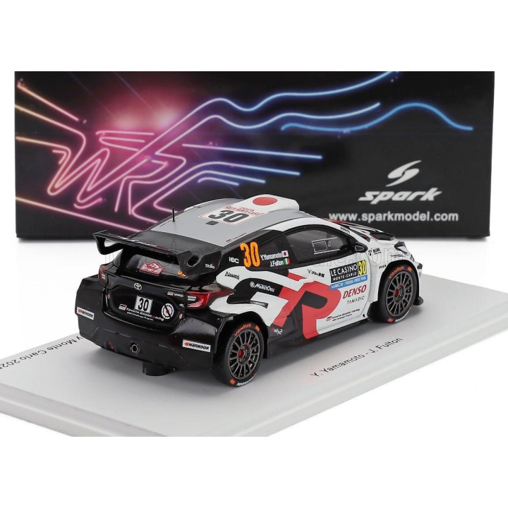 SPARK MODEL TOYOTA YARIS GR RALLY2 HYBRID TEAM TOYOTA GAZOO RACING WRT NG (night version) N 30 RALLY MONTECARLO 2025 YUKI YAMAMO