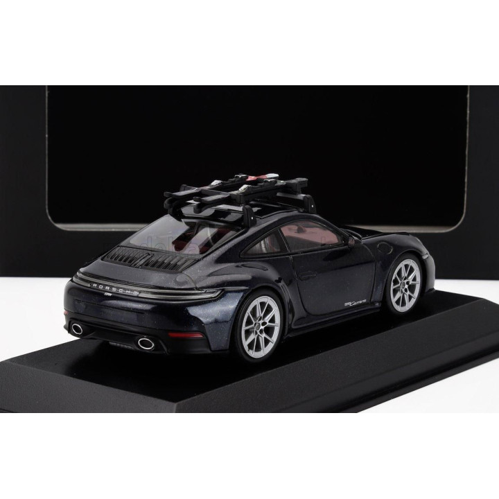 SPARK MODEL PORSCHE 911 992-2 CARRERA COUPE WITH SKI 2024 - BLACK 1/43