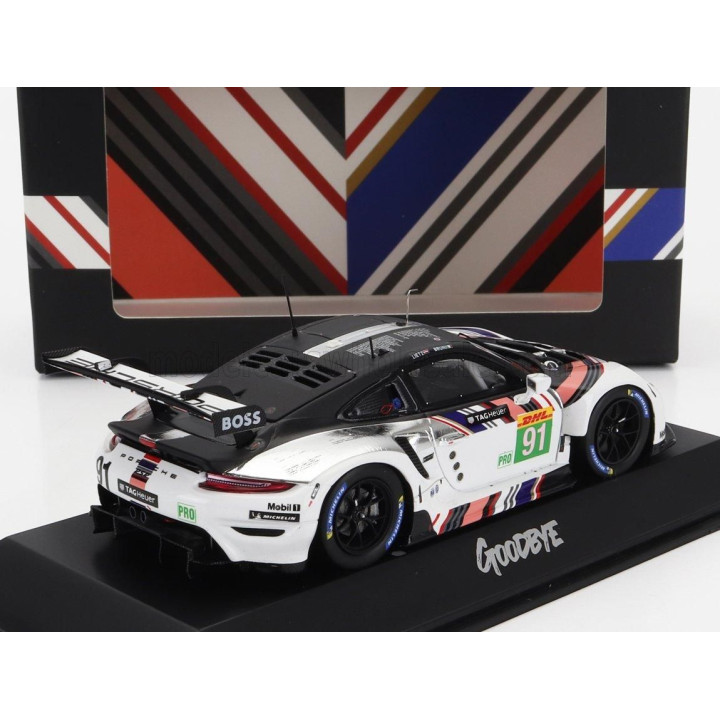SPARK MODEL PORSCHE 911 RSR-19 GOODBYE TEAM PORSCHE GT N 91 LAST RACE WEC 8h BAHRAIN 2022 GIANMARIA BRUNI - RICHARD LIETZ - WHIT