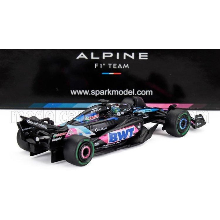 SPARK MODEL ALPINE F1  A524 TEAM BWT ALPINE N 31 2nd BRAZILIAN GP 2024 ESTEBAN OCON - BLACK BLUE PINK 1/64