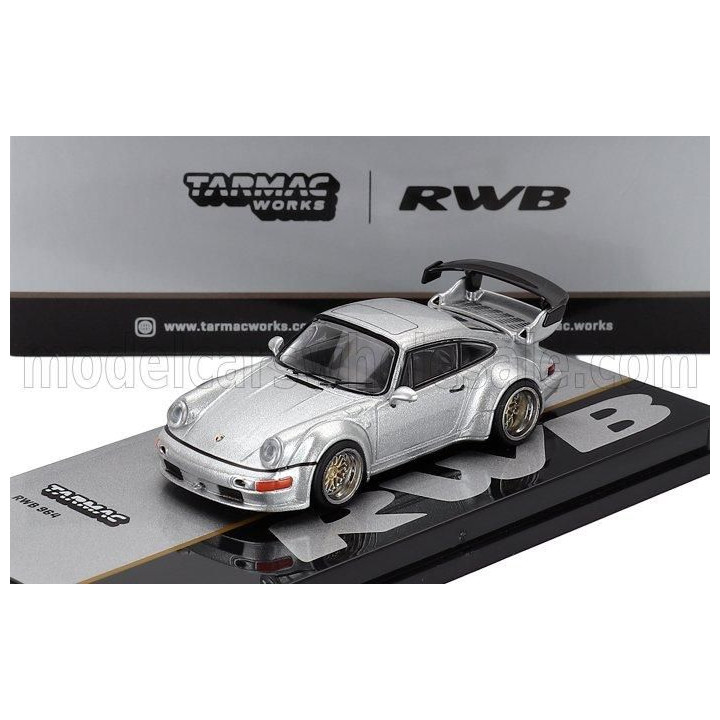 TARMAC PORSCHE 911 964 RWB COUPE 1993 - SILVER 1/64