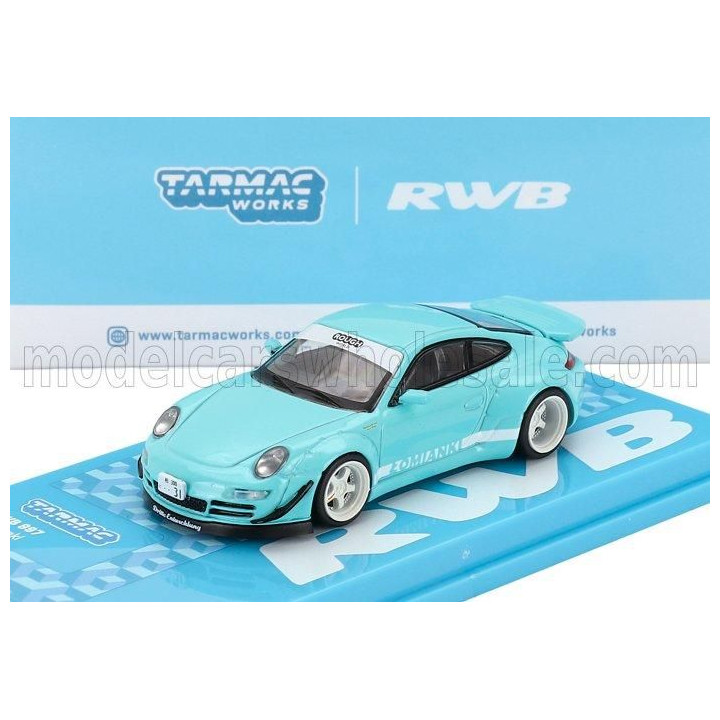 TARMAC PORSCHE 911 997 RWB COUPE LOMIANKI LIVERY 2006 - LIGHT BLUE 1/64