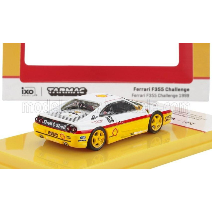 TARMAC FERRARI F355 SHELL N 82 FERRARI CHALLENGE SEASON 1999 PETER ANDERSEN - YELLOW WHITE 1/64