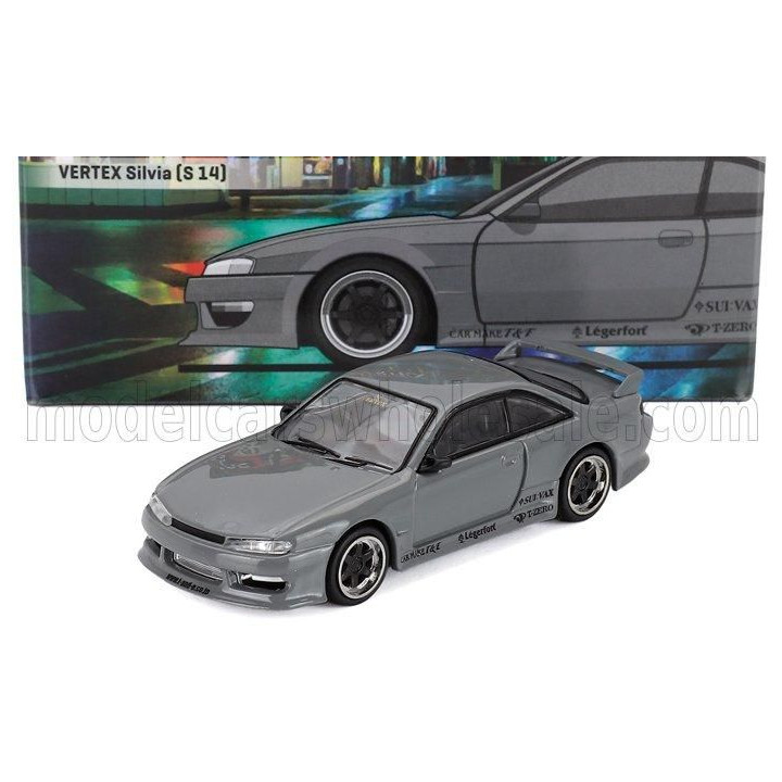 TARMAC NISSAN SILVIA (s14) VERTEX 1197 - SILVER 1/64