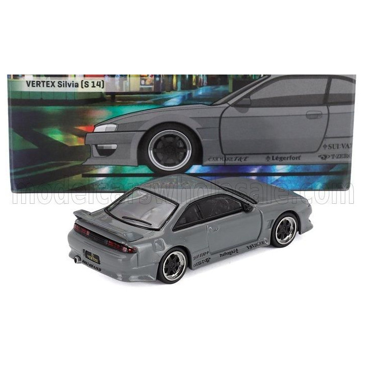 TARMAC NISSAN SILVIA (s14) VERTEX 1197 - SILVER 1/64