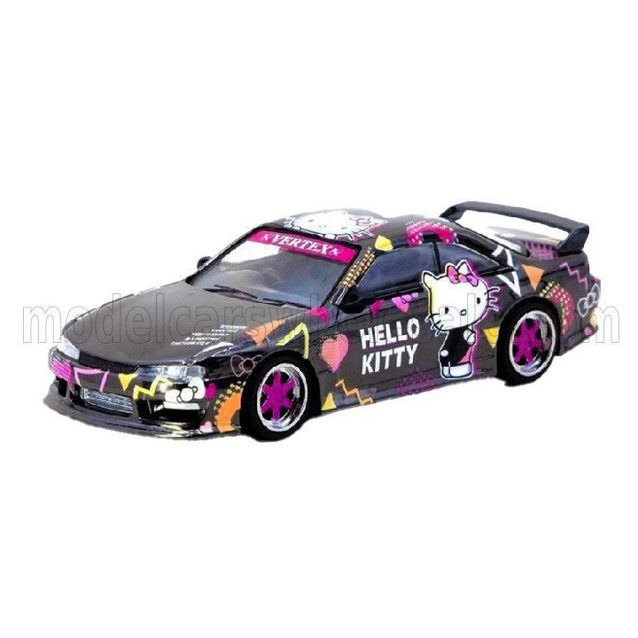 TARMAC NISSAN SILVIA (s14) VERTEX HELLO KITTY 1997 - BLACK 1/64