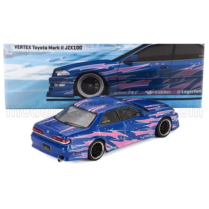 TARMAC TOYOTA CHASER MKII JZX100 VERTEX 1999 - BLUE MET 1/64