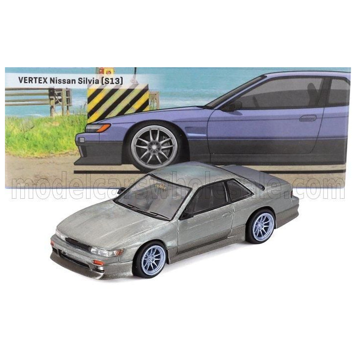 TARMAC NISSAN SILVIA (s13) VERTEX 1989 - BLUE GREY 1/64
