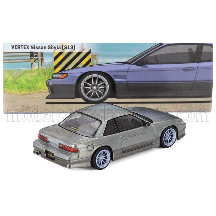 TARMAC NISSAN SILVIA (s13) VERTEX 1989 - BLUE GREY 1/64