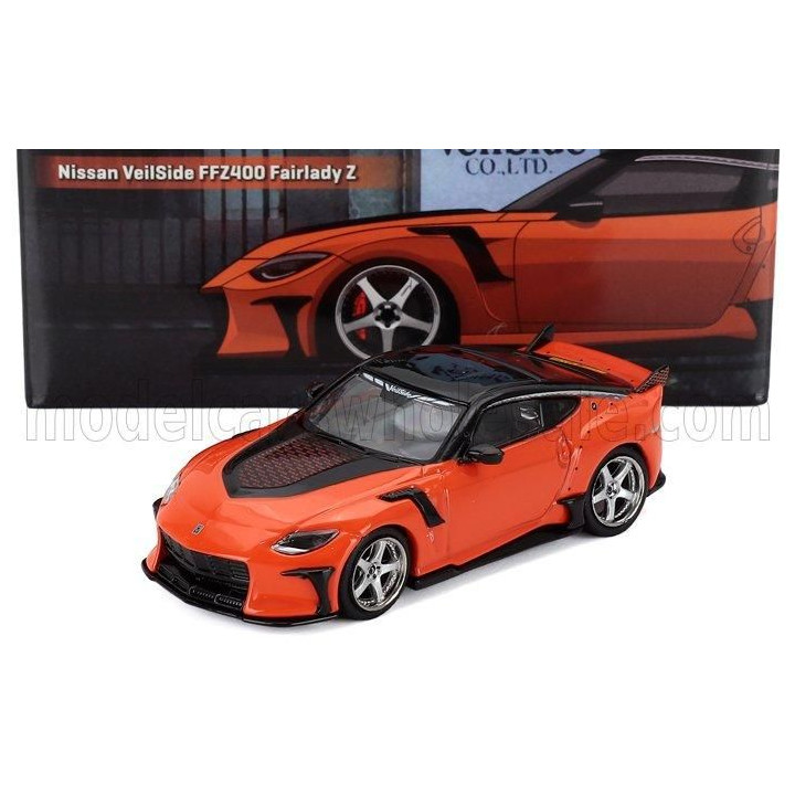 TARMAC NISSAN Z FFZ400 VEILSIDE COUPE 2024 - ORANGE BLACK 1/64