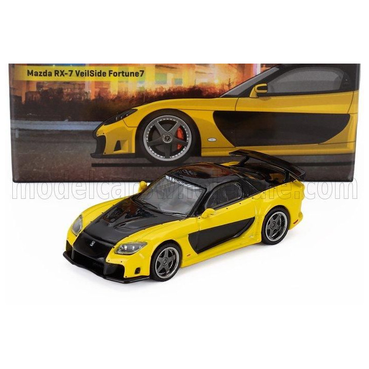 TARMAC VEILSIDE FORTUNE 7 (MAZDA RX7) 2019 - YELLOW BLACK 1/64