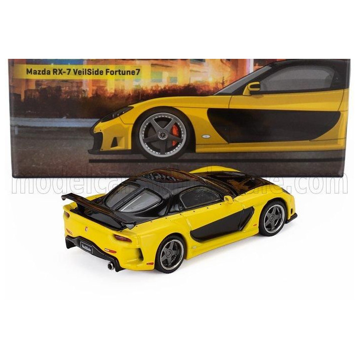 TARMAC VEILSIDE FORTUNE 7 (MAZDA RX7) 2019 - YELLOW BLACK 1/64