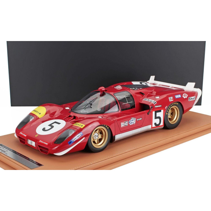 TECNOMODEL FERRARI 512S 5.0L V12 TEAM SEFAC SPA FERRARI N 5 24h LE MANS 1970 JACKY ICKX - PETER SCHETTY - CON VETRINA - WITH SHO